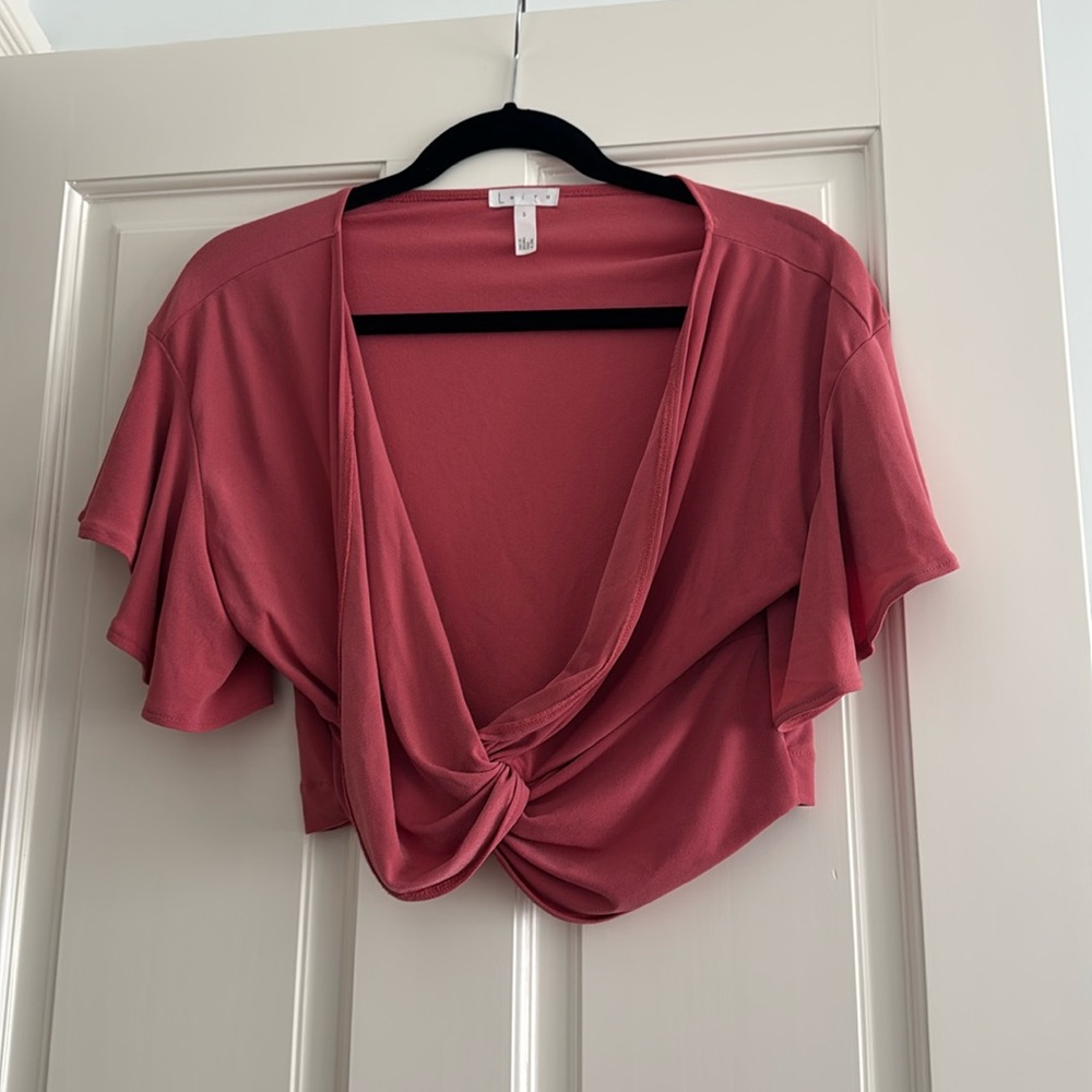 Coral -Leith crop top